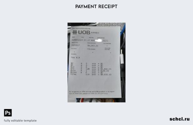 скачать цифровой шаблон платежного поручения сингапурского банка Uob